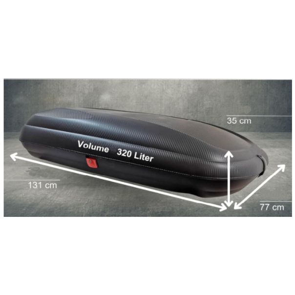 ARTPLAST Krovni kofer karbon 320L - BA320
