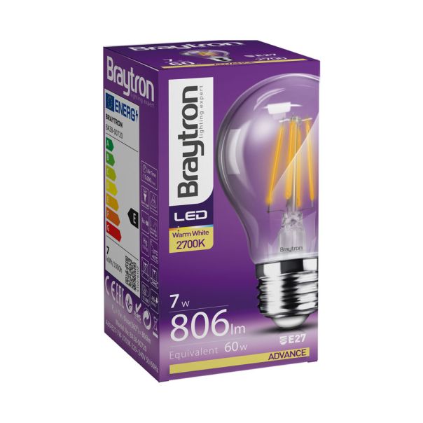 BRAYTRON LED sijalica BRY-ADVANCE-7W-E27-A60-CLR-3000K - BA38-00720