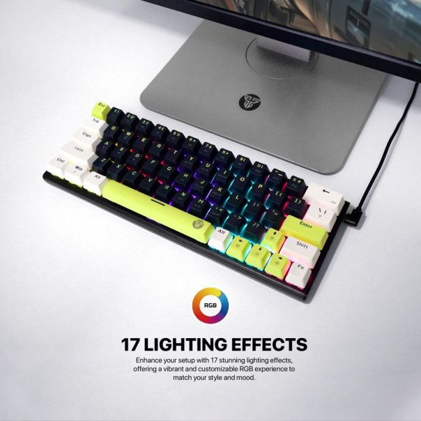 FANTECH Tastatura Mehanicka Gaming MK874V2 RGB Atom 63 Mori bela (taro switch) - EP3169508