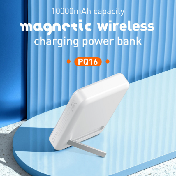 Back up baterija LDNIO PQ16 10000mAh, 15W wireless, sivo bela - 215592