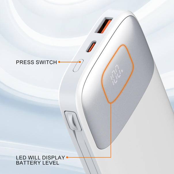 Back up baterija LDNIO PQ19 10000mAh, bela - 215593