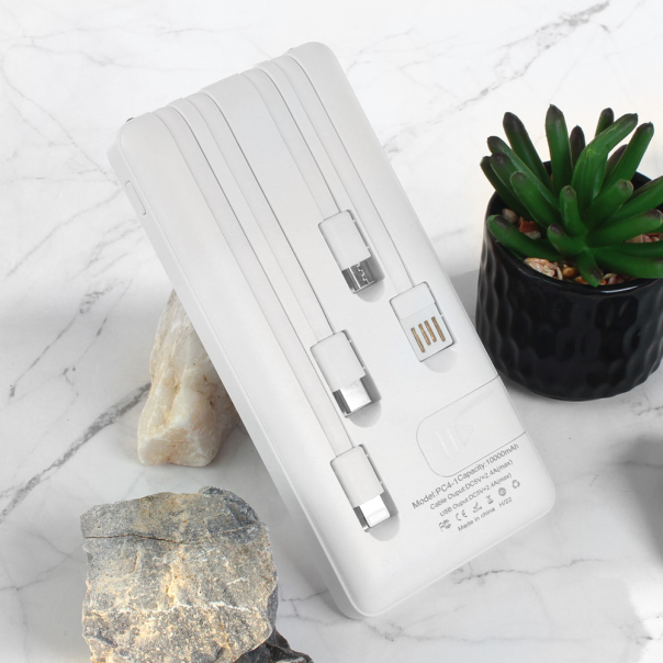 Power bank prenosiva baterija Oxpower PC4-1 4in1 5V 2A 10000 mAh bela - 206309