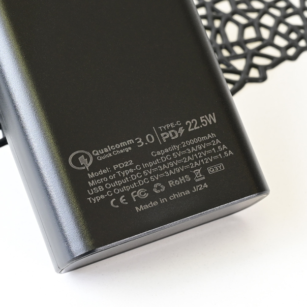 Power bank prenosiva baterija Oxpower PD22 20000mAh crna - 216793