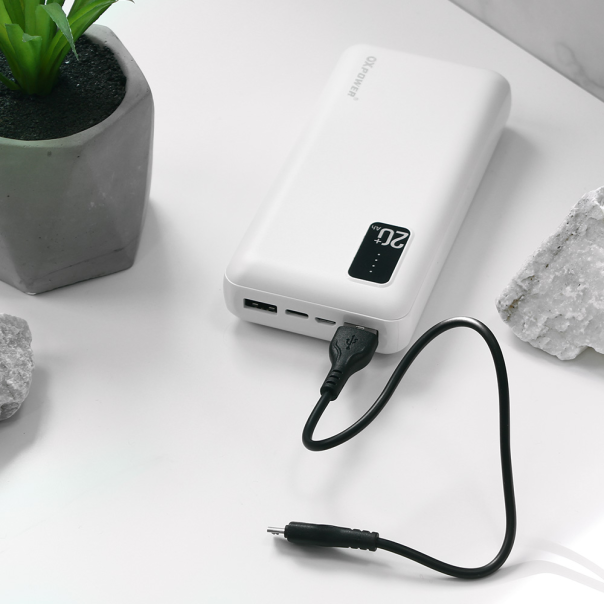 Power bank prenosiva baterija Oxpower PW20 20000 mAh bela - 204097-1