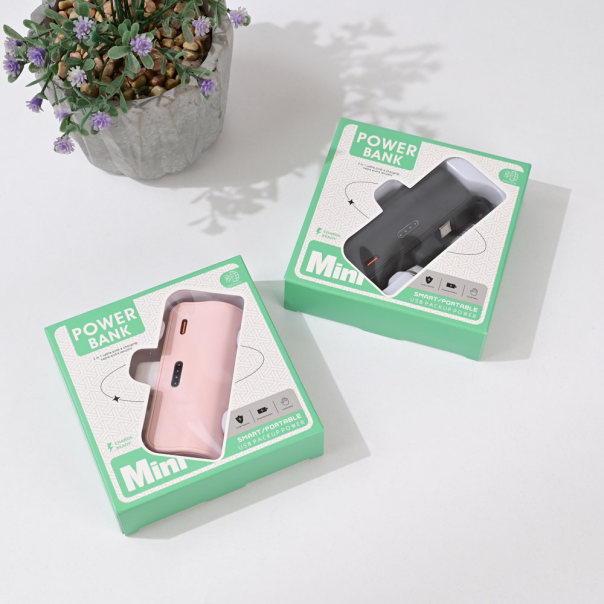 Power bank prenosiva baterija privezak 5000mAh fast lightning crna - 217147