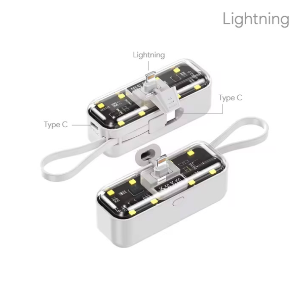 Power bank prenosiva baterija privezak Oxpower 5000mAh lightning bela - 217297
