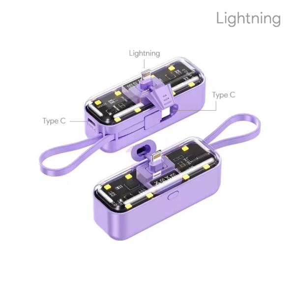 Power bank prenosiva baterija privezak Oxpower 5000mAh lightning ljubicasta - 217298