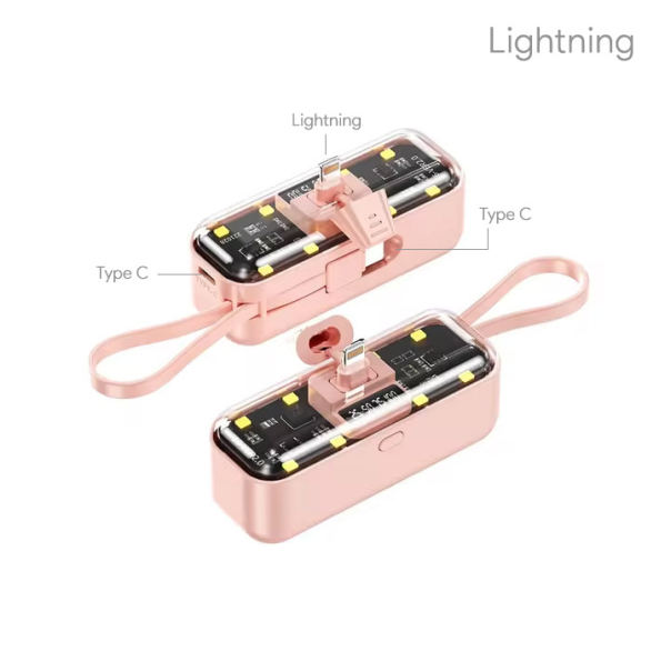Power bank prenosiva baterija privezak Oxpower 5000mAh lightning roze - 218412