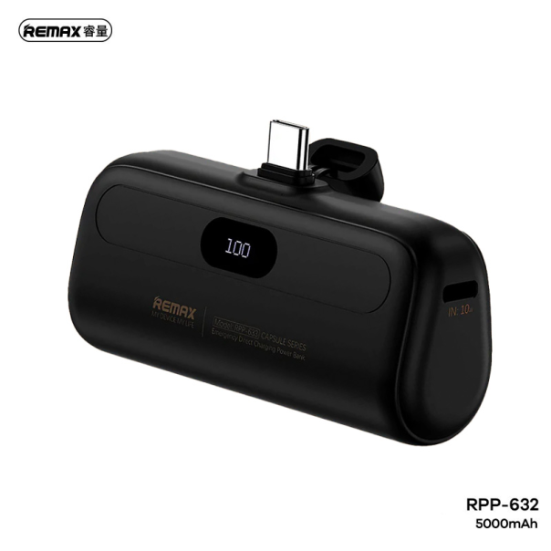 Power bank prenosiva baterija REMAX Capsule series RPP-632 2A Type C 5000mAh siva - 215562