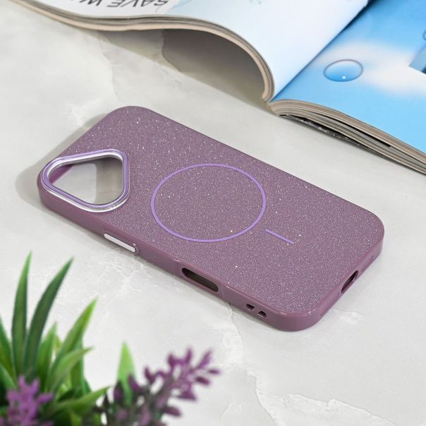 Maska za iPhone 17 6.3 Magsafe Sparkle Dust ljubičasta - 222926