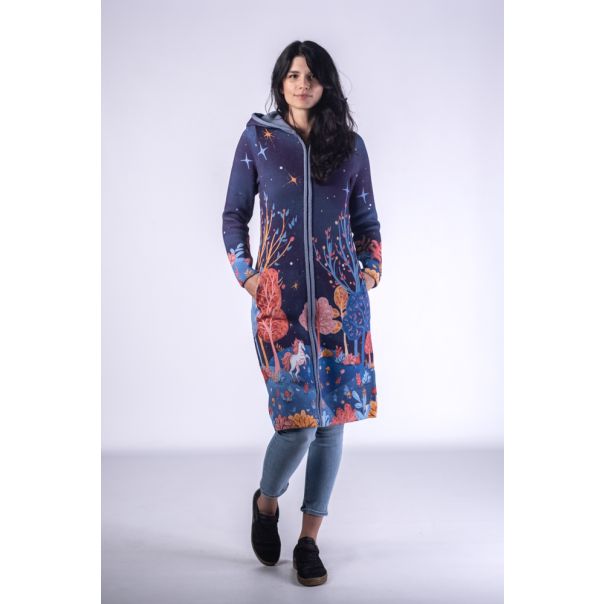 BAIKA Štrikani kaput za žene - Konjić u čarobnoj šumi - KOKSU