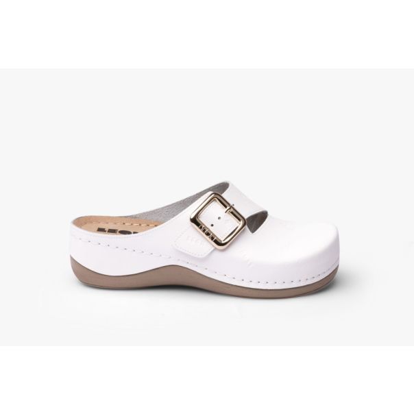 LEON Ženska papuča Bakkar III-bela - 933-BE