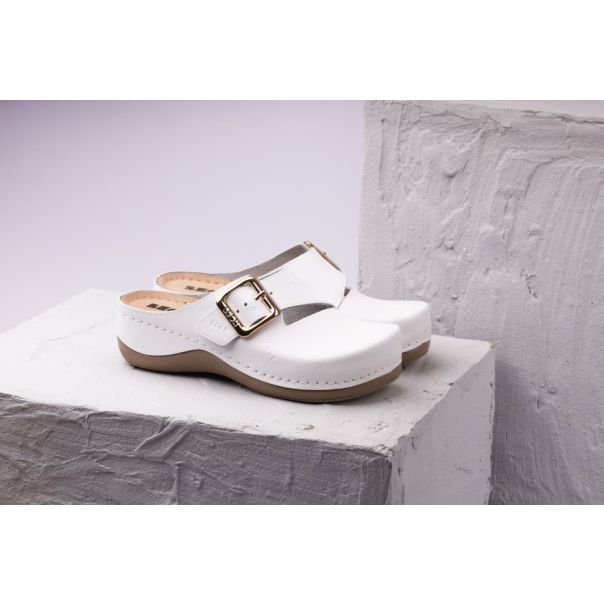 LEON Ženska papuča Bakkar III-bela - 933-BE