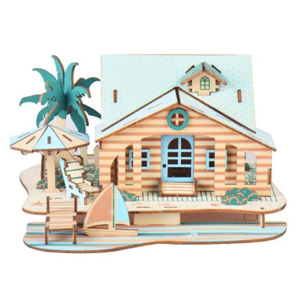 3D drvena slagalica-Bali island Vila - 25-1-1