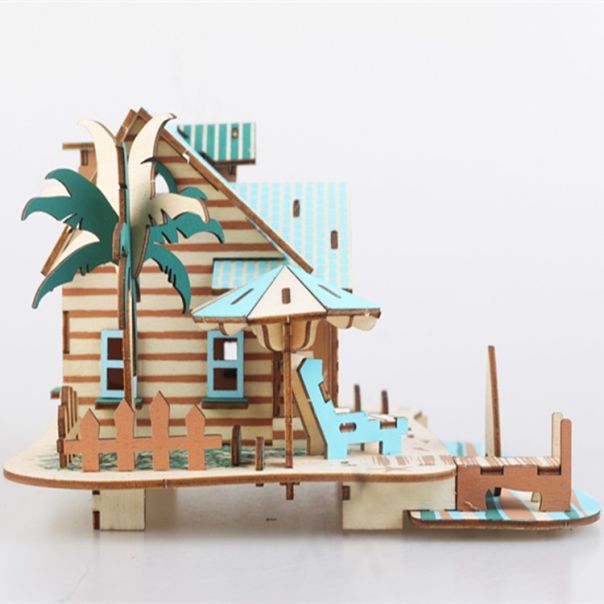 3D drvena slagalica-Bali island Vila - 25-1-1