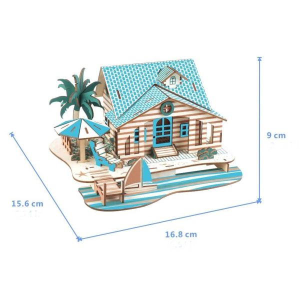 3D drvena slagalica-Bali island Vila - 25-1-1