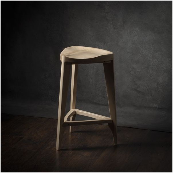 MEDA FURNITURE Drvena polubarska stolica Jasen - JasPBIzd35