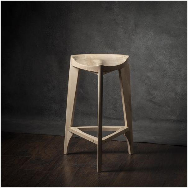 MEDA FURNITURE Drvena polubarska stolica Jasen - JasPBIzd35