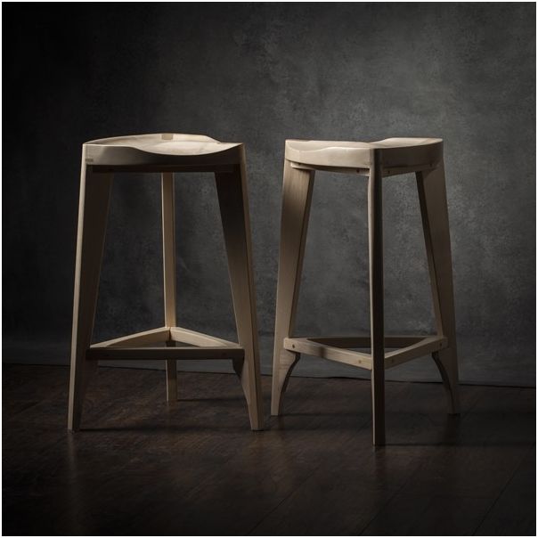MEDA FURNITURE Drvena polubarska stolica Jasen - JasPBIzd35