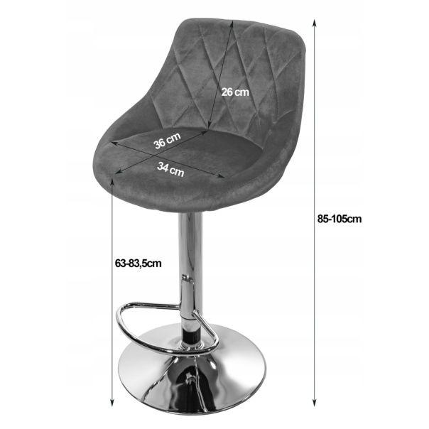 OSKAR Barska stolica kast blue / black baza - 3439_1-KAST-1