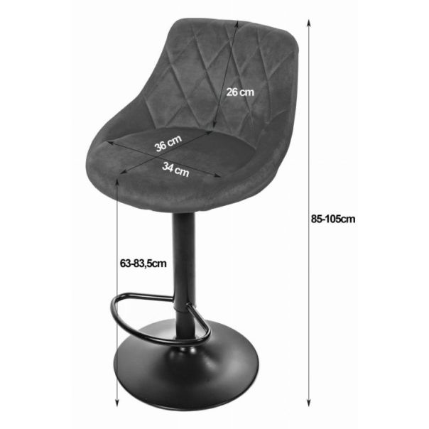 MODERNHOME Barska stolica kast grey eco - EP2557995