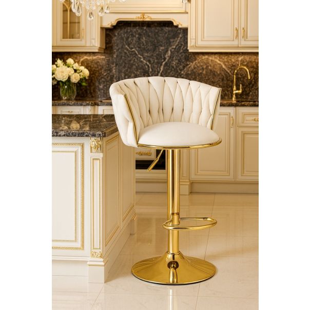 OSKAR Barska stolica mig bež / zlatna baza - EP2894074