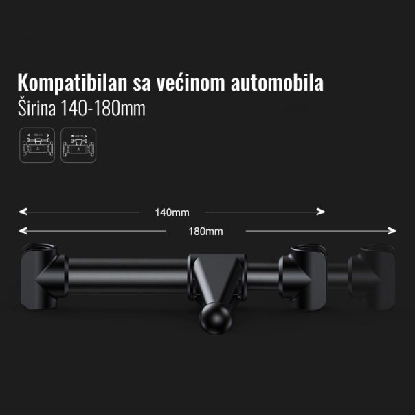 Auto držač za tablet i telefon Baseus za sedište crni - SUHZ-01