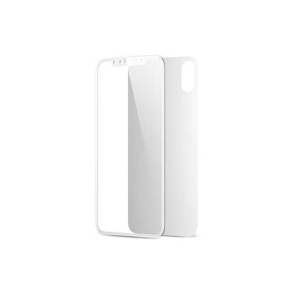Zaštitno staklo za iPhone X belo (prednje+zadnje). Baseus - SGAPIPHX-TZA2