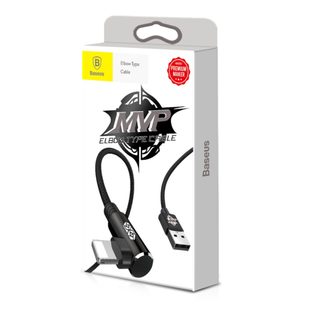Kabel Baseus MVP Elbow USB iPhone Lightning 2A crni 1m - CALMVP-01
