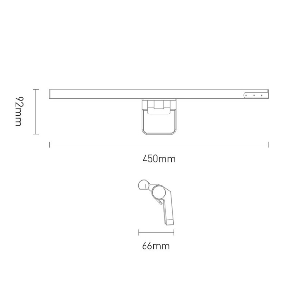 Baseus USB lampa za monitor sa zakacaljkom crna - DGIWK-B01