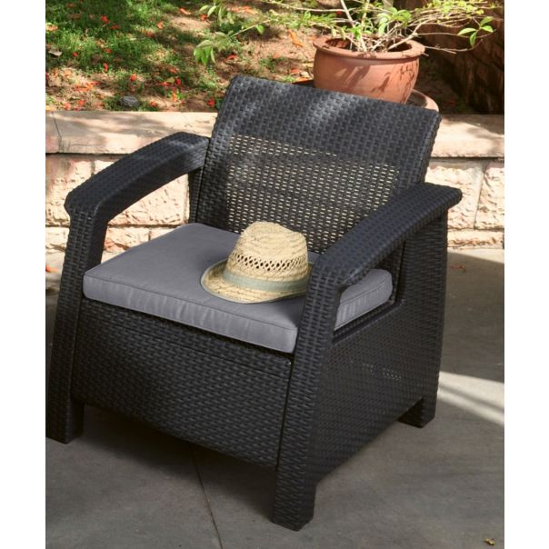 BOLZZ Baštenska garnitura Novara, antracit - BOLNOVGRY1