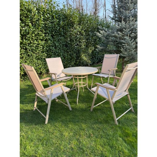 BOLZZ Baštenska garnitura set 4 stolice + sto bez - EP2994496