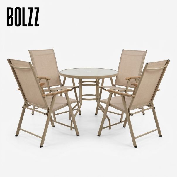 BOLZZ Baštenska garnitura set 4 stolice + sto bez - EP2994496