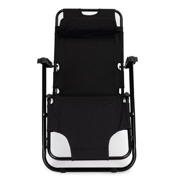 MULTIGARDEN Sklopiva baštenska ležaljka, crna - ZRL010 BLACK