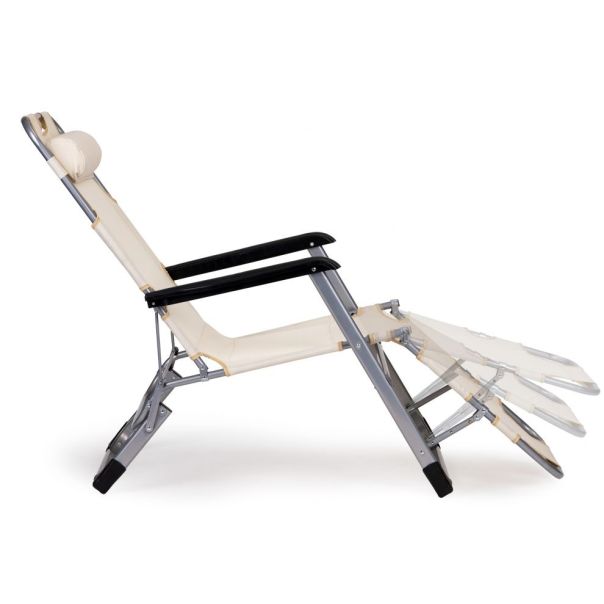 MODERNHOME Sklopiva baštenska ležaljka 2u1, bež - ZRL010F BEIGE