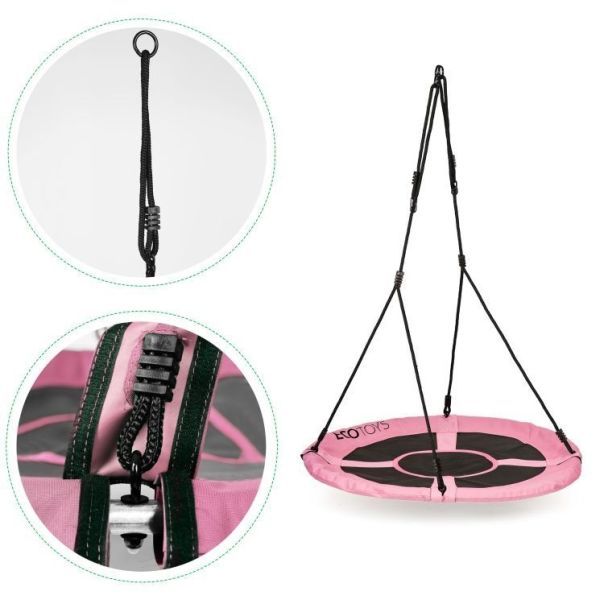 ECO TOYS Baštenska ljuljaška 100 cm, roze - ecotoys - EP3003412