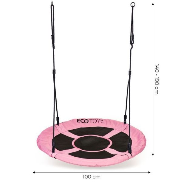 ECO TOYS Baštenska ljuljaška 100 cm, roze - ecotoys - EP3003412