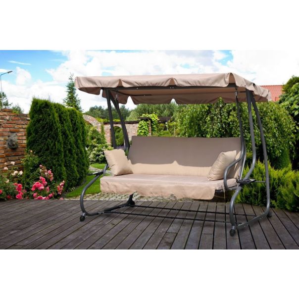 MULTIGARDEN Baštenska ljuljaška/ležaljka 2u1, bež - G2025-B BEIGE