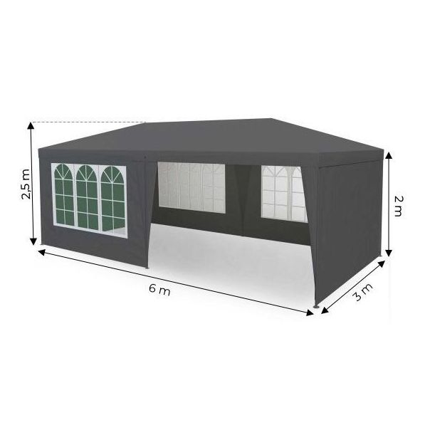 MULTIGARDEN Baštenski šator, 3x6 m, 6 stranica, gray, - EP2255412