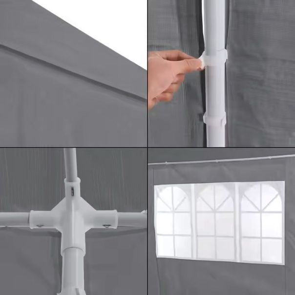 MULTIGARDEN Baštenski šator, 3x6 m, 6 stranica, gray, - EP2255412