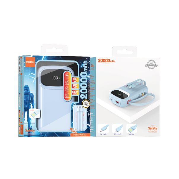MOXOM Power bank MX-PB135, 20000mAh, plava - BAT2672