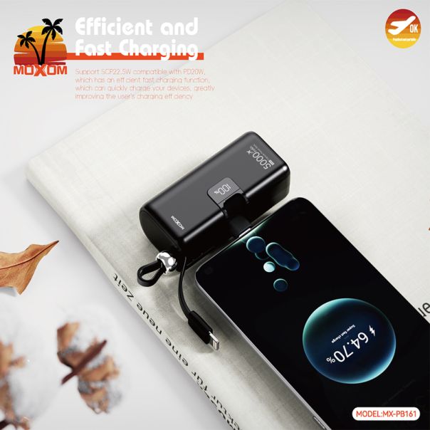 MOXOM Power bank MX-PB08 5000mAh, ljubičasta - BAT2677