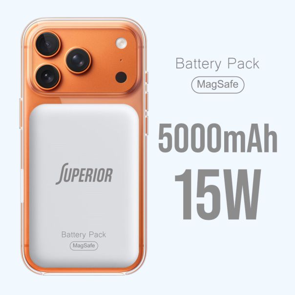SUPERIOR Power bank MagSafe 15W 5000 mAh, crna - BAT2684