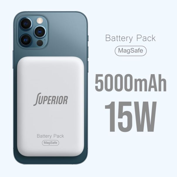 SUPERIOR Power bank MagSafe 15W 5000 mAh, ljubičasta - BAT2686