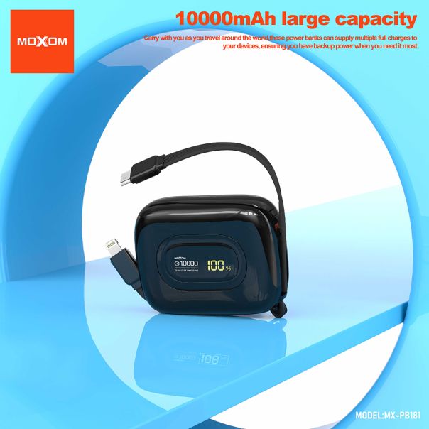 Power Bank Moxom MX-PB181 fast charging 22.5W 10000 mAh bez - EP2940838