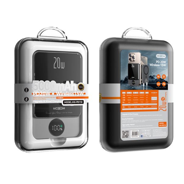 MOXOM Power bank MagSafe MX-PB110 LED PD20W 5000mAh - BAT9367