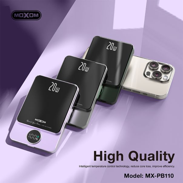 MOXOM Power bank MagSafe MX-PB110 LED PD20W 5000mAh - BAT9367