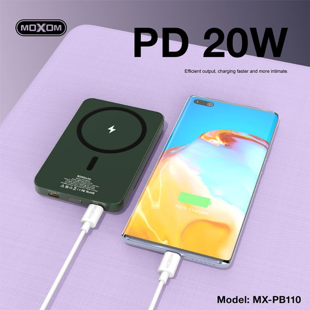 MOXOM Power bank MagSafe MX-PB110 LED PD20W 5000mAh - BAT9367