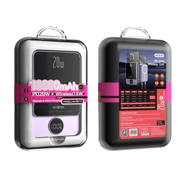 MOXOM Power bank MagSafe MX-PB111 LED PD20W 10000mAh - BAT9368