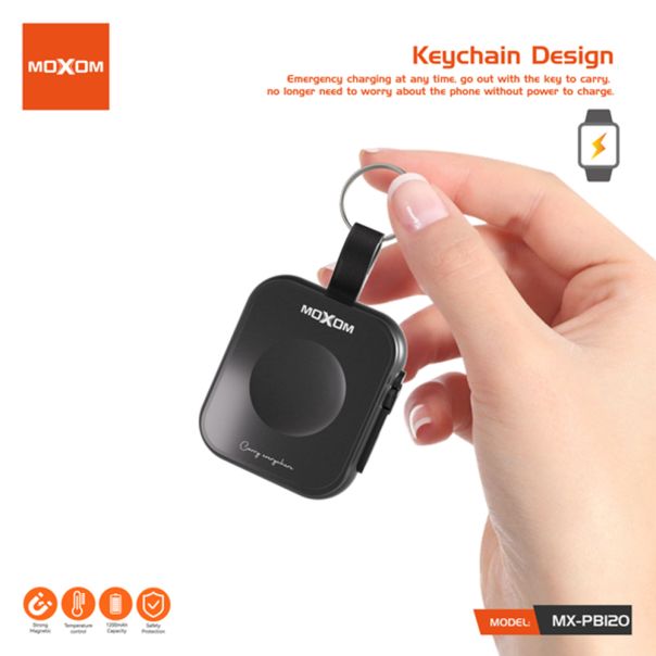 MOXOM Power bank MX-PB120 za pametni sat, 1200mAh - BAT9373